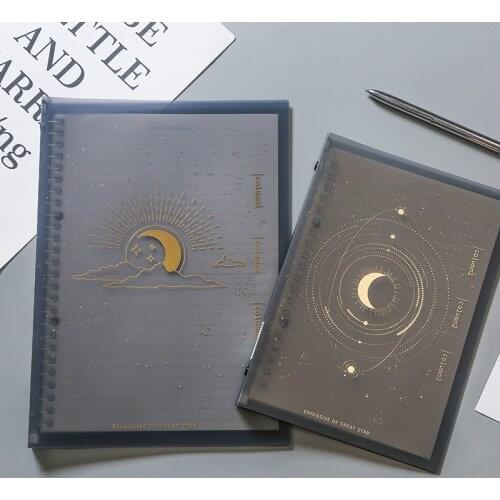 Creative Simple Crystal Binder B5 Notebook Transparent Horizontal Grid A5 Detachable Binder