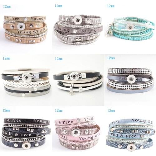New Fashion 12mm Snap Button Bracelet DIY Jewelry KD3218