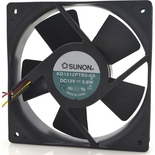 New original KD1212PTB2-6A 12V 3.6W 12cm 12025 inverter fan