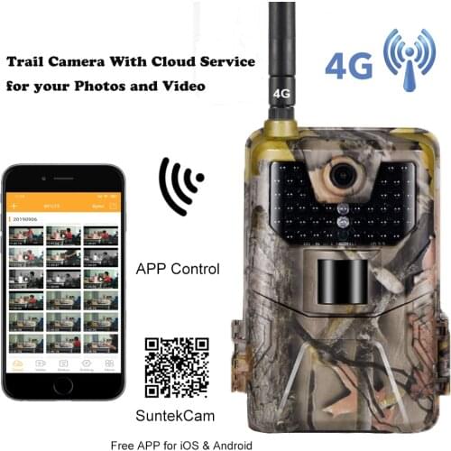APP Control Hunting Trail Camera FREE Cloud Service 4G 30MP 2K Wireless Wildlife Cameras Night Vision Surveillance HC900Plus