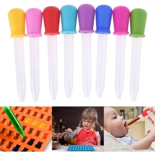 6/7/8/10 Pcs Baby Dropper Medicine Feeder Child Medicine Device Silicone Pipette Liquid Food Dropper Infant Utensil 5 ML Pipette