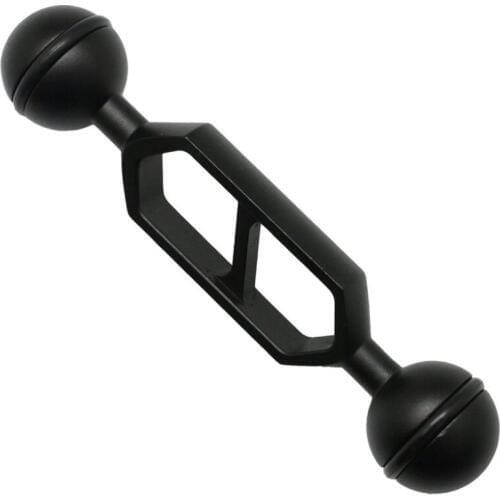 5"/12.7cm Aluminium double one inch ball arm for underwater housing Case Waterproof Flashlight Flash Strobe