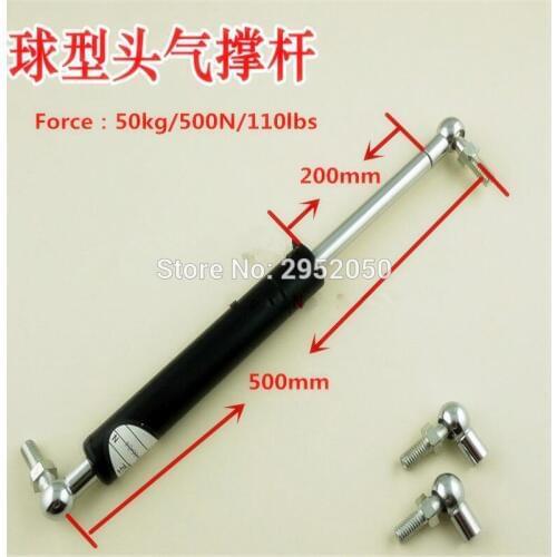 Force Ball Studs Lift Strut Metal Gas Spring Free Shipping Car Auto 200MM stroke 50kg
