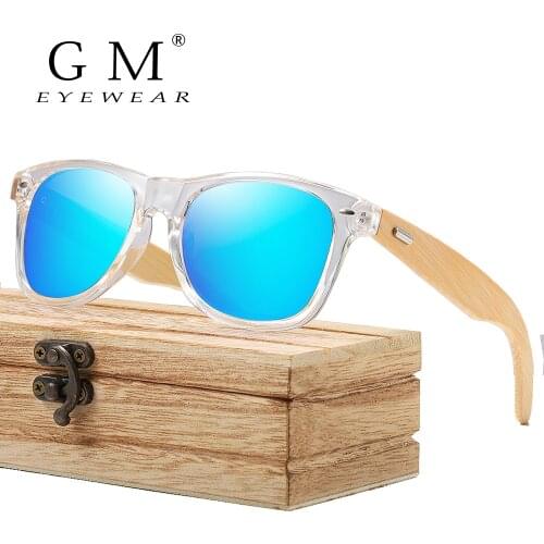 GM Wooden Sunglasses Men Women Bamboo Sunglasses Male Female Travel Goggles Sun Glasses Vintage Wooden Temple Eyeglasses