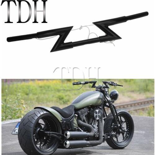 1" 25mm Motorcycle Handlebar Z Bar Universal For Harley Custom Chopper Softail Dyna XL Sportster Nightster Honda Yamaha Suzuki