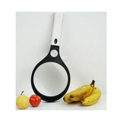 Magnifying glass 10 times hand-held LED white light purple light banknote detection calligraphy and painting identification