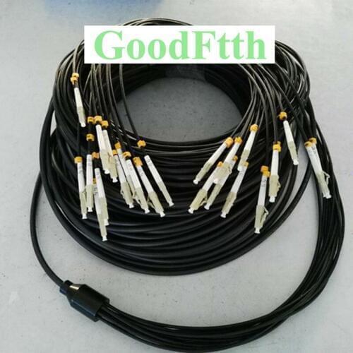 Tactical Field TPU Armoured armored Patch Cord LC-LC Multimode 50/125 OM2 12 Cores GoodFtth 35-100m