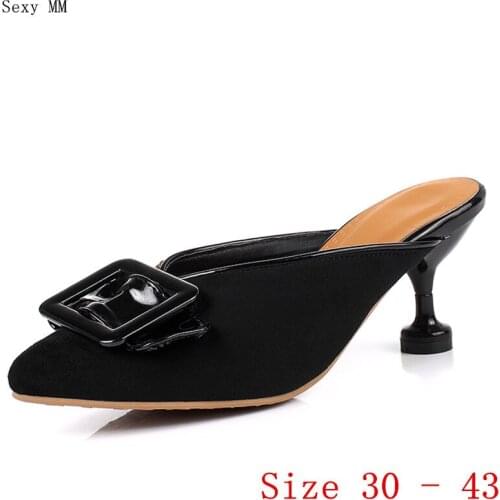Pumps Women Oxfords Career Slingbacks Shoes Stiletto High Heels Woman High Heel Shoes Small Plus Size 30 31 32 33 - 40 41 42 43