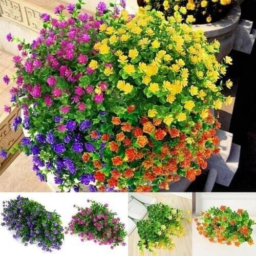 1 Bouquet Artificial Plant Eucalyptus Leaves Flower for Party Wedding Garden Festival Decor