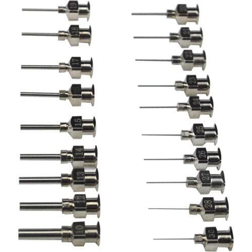 12PCS/LOT all metal dispensing needle 1/4inch,1/2inch,1inch-cannula blunt-end