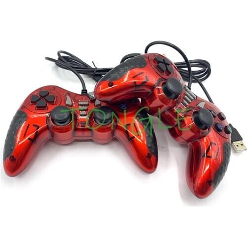 2 pcs Arcade manejar cable negro 1,8 M mando a distancia de doble impacto Gamepad Joypad para PlayStation 2 PS2 K5