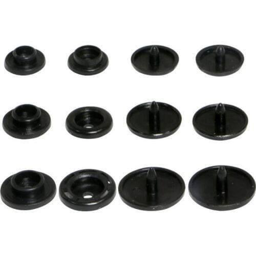 200sets Size T3 T5 T8 White&black Plastic Snap Buttons Plastic Fasteners For Cloth Bib Diaper Scarves