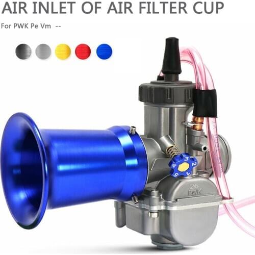 21mm 24mm 26mm 28mm 30mm Carb Air Filter Trumpet Velocity Stack Funnel Fit 50mm Aluminum Alloy Velocity Stack for PWK PE VM