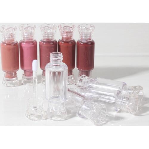 24pcs/lots DIY Empty Gloss Tubes With Brush 8ml Plastic Cute Candy Shape Lip Gloss Tubes Cosmetic Sample Container