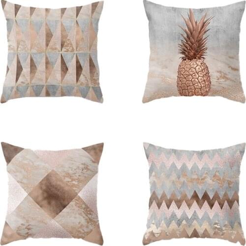 4PCS Marbling Cushion Cover Pillowcase Home Decorative Sofa Square Pillow Cover Bedroom Car Decor 45X45cm