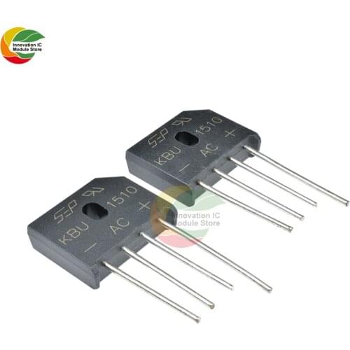 5PCS Diode Bridge Rectifier KBU1510 KBU 1510 DIP KBU-1510 15A 1000V Ponte Retificador Electronica Componentes Diy Electronic