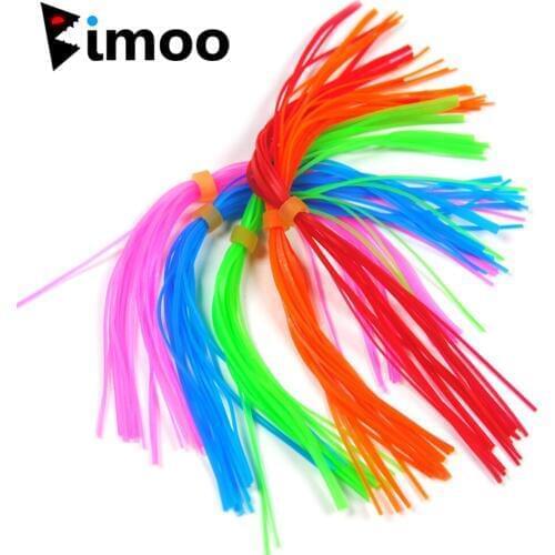 50 bundle Red Orange Green Pink Bule Silicone Skirts for Spinnerbait Buzzbait Rubber Jig Lures Squid Skirts Fly Fishing Material