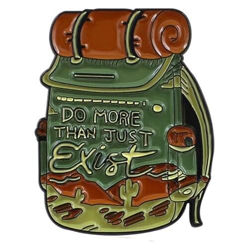Travel mountaineering bag metal enamel brooch sports enthusiast camping cam travel off-road sports creative jewelry