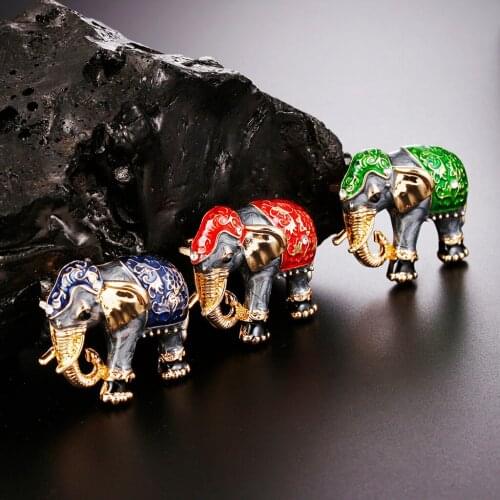 Enamel Elephant Brooch Pin Animal Lapel Pin Suit Corsage Accessories Jewelry