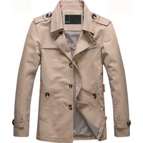 Autumn Winter New Coat Fashion Men Slim Jacket Pure cotton leisure coat Big Size OUTERWEAR Mens Tops Plus Size M-5XL outer