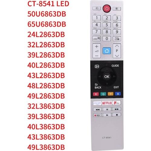 Remote Control CT-8541 Suitable for Toshiba LED TV 50U6863DB 65U6863DB 24/32/39/40/43/48/49L2863DB 32/39/40/43/49L3863DB