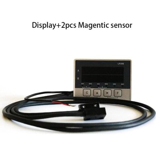 LP20E 2 Axis Digit Display DRO Magnetic Sensor Tape Displacement Readout Scale Position Transducers Encoder Woodworking Lathe