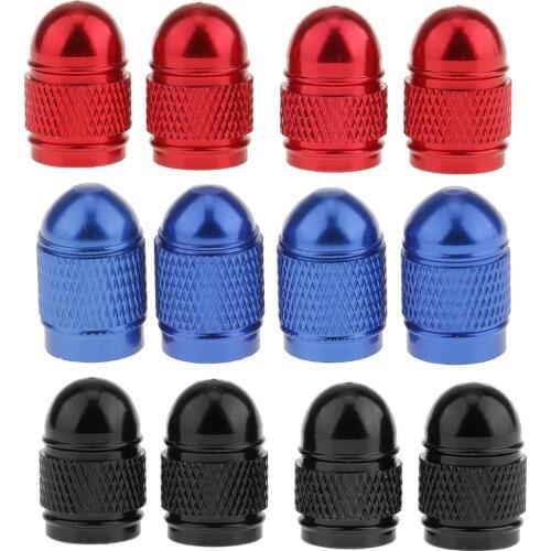 MagiDeal 12pcs Car Wheel Tire Valve Stem Caps Air Dust Covers Red+Black+Blue