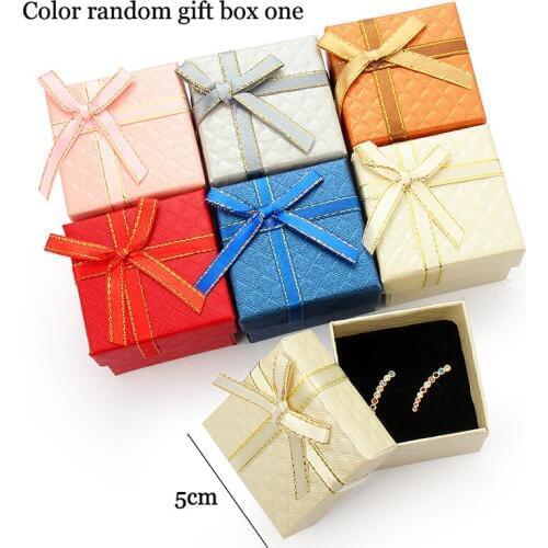 Fashion Colorful 1PC New 5*5cm Jewery Organizer Box Rings Storage Cute Box Small Gift Box For Rings Earrings