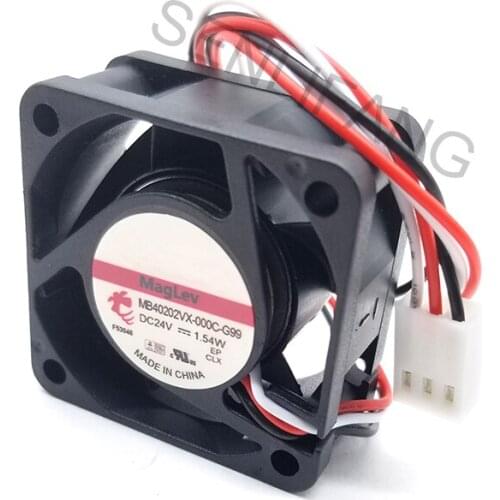 Genuine For MB40202VX-000C-G99 DC 24V 1.54W 40x40x20mm 3-wire Server Square Cooling Fan
