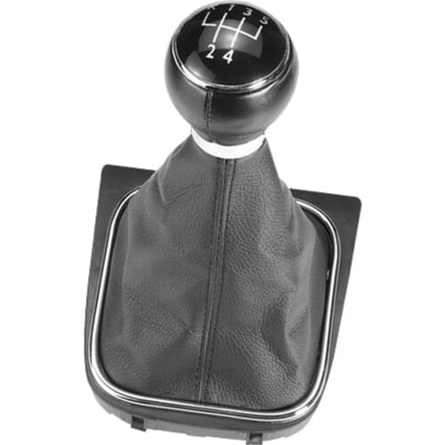 Faux Leather New Knob for Golf Jetta MK5 MK6 2005-2014 5/6 Speed Gear Shift Knob Boot Gaiter Cover