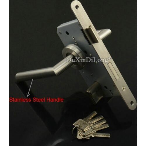 Brand New European Mortise Door Locks Fire Door Lock Passage Door Lock 7255/7260 Lock body + Lock Cylinder + Door Handles + Keys