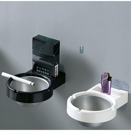 Portable Ashtray Wall Stainless Steel Pocket Smoke Holders Storage Cup Toilet Home Office Cigarette Garbage Tools Case Ashtrays