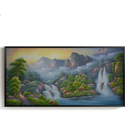 Hand Painted Canvas Oil Painting Landscape Chinese Wall Art Picture for Living room Modern Paintings