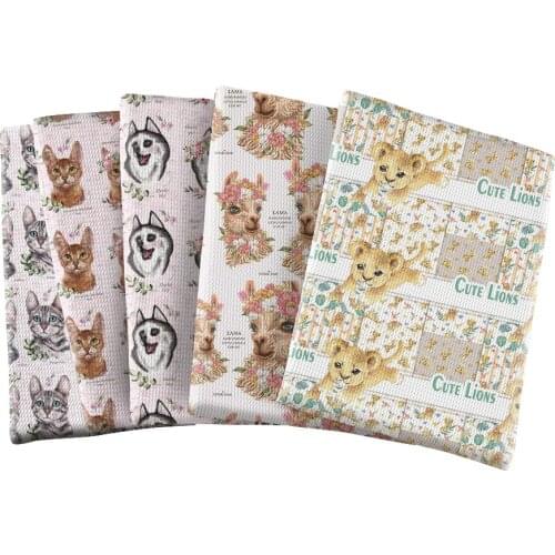 Printed Animal Cute Dog Polyester Fabric DIY Kids Home Textile for Sewing Cartoon Bubble Fabric 50*145cm