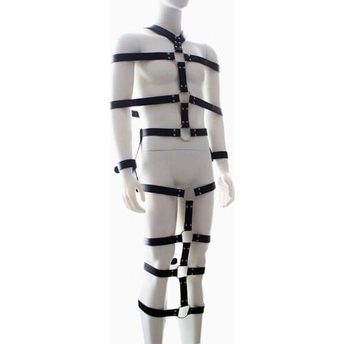 Sex Leather Bondage Suit Erotic Sex Toys for Couples Fetish Bondage Restraints Sex Product for Men