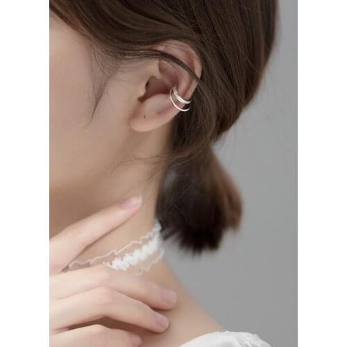 Silver Clip Earrings 925 Sterling Earrings for Women