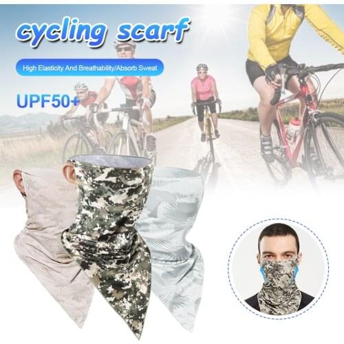 New Fashion Ice Silk Cycling Scarf Quick Drying Outdoor Headscarf Sun protection Breathable Bandana Riding Headwear Accessories