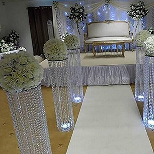 Wedding aisle crystal pillars Wedding walkway stand Centerpiece for Party Christmas wedding decor