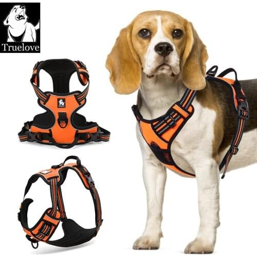 Front Range Reflective Large Pet Dog Vest Harness All Weather Padded Adjustable Safety Vehicular Leads for Dogs Pet