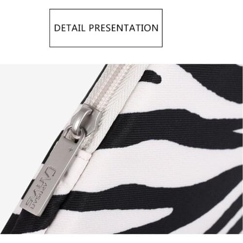 Waterproof Tablet Sleeve Case Zebra Striped Zipper Shockproof Laptop Storage Bag
