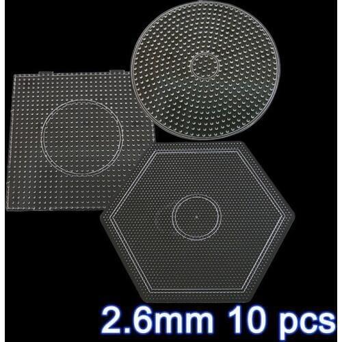 Yant Jouet 10pcs/set 2.6mm Hama Beads Mini Beads Pegboard Template Board Circular Square Educational DIY Figure Material Board
