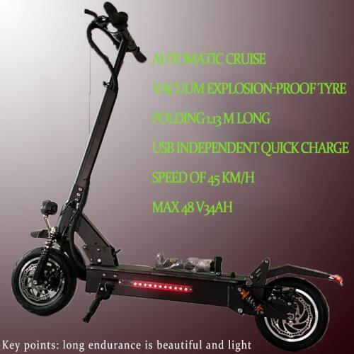 Driving Electric Scooter 10 Inch Folding Adult Electric Vehicle Mini Two Wheel Lithium Battery Car 48v130km Electric Scooter