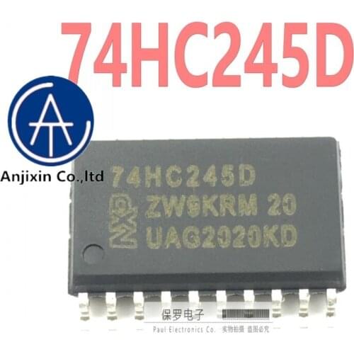 10pcs 100% orginal new eight co-phase tri-state bus transceiver 74HC245D 74HC245 SOP-20 wide body 7.2MM real stock