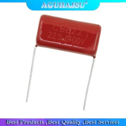 10PCS All New CBB 22 Capacity 400 V 225 J 225 J 400 V Leg distance 20 MM 2.2 UF