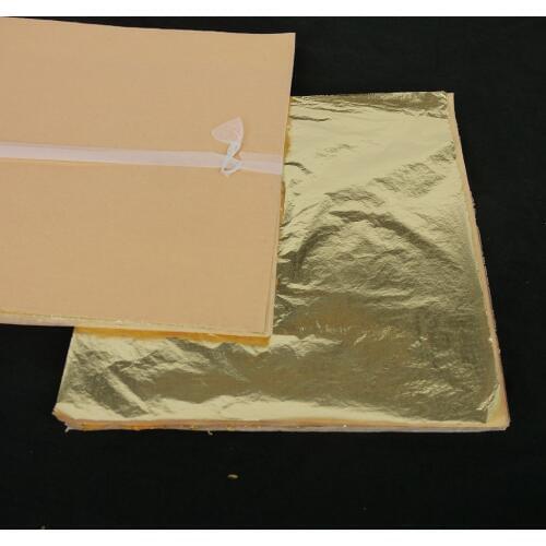 100pcs/set Practical Gold Foil Decor Gold Decoration Foil Golden Leaf Cover Leaf Sheets 16x16cm free shipping