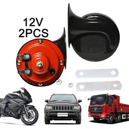 2pcs 12V Air horn for car Snail Electric Air Horn Marine Boat Loud Alarm Kit Boat Motorcycle Dual-tone car horn Loud signal