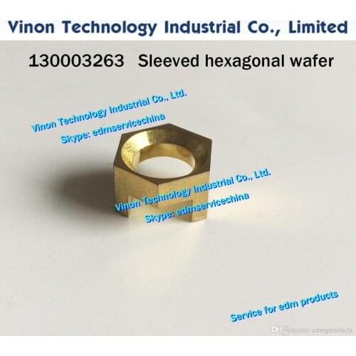 2pcs/lot) 130003263 edm Sleeved hexagonal wafer for ROBOFIL 190,290,300,310 CNC WIRE CUT EDM PARTS 130.003.263, 135014381 EDM