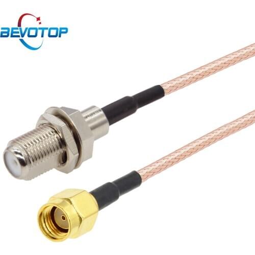 2pcs RP SMA - F Adapter RP SMA Male to F Female Connector RG316 Pigtail WIFI Antenna Router Extension Cable RF Coaxial Jumper