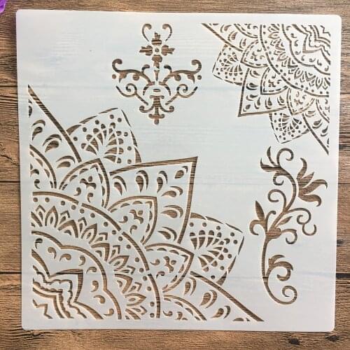 30 * 30cm Mandala Geometry DIY Layering Stencils Wall Painting Scrapbook Coloring Embossing Album Decorative Template for walls