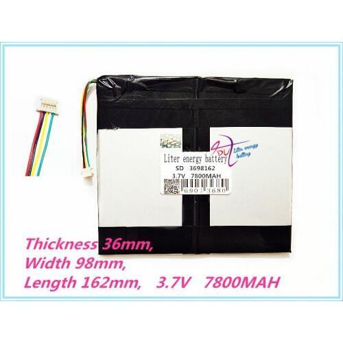 5 thread The tablet battery 3698162 3.7V 7800MAH (3649162*2) each brand tablet universal rechargeable lithium batteries